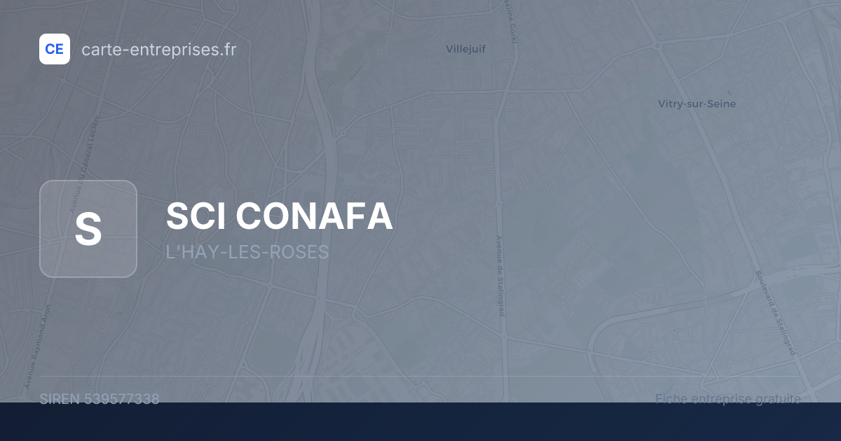 SCI CONAFA — 539577338 — fiche entreprise