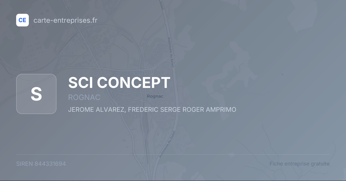 SCI CONCEPT — 844331694 — fiche entreprise