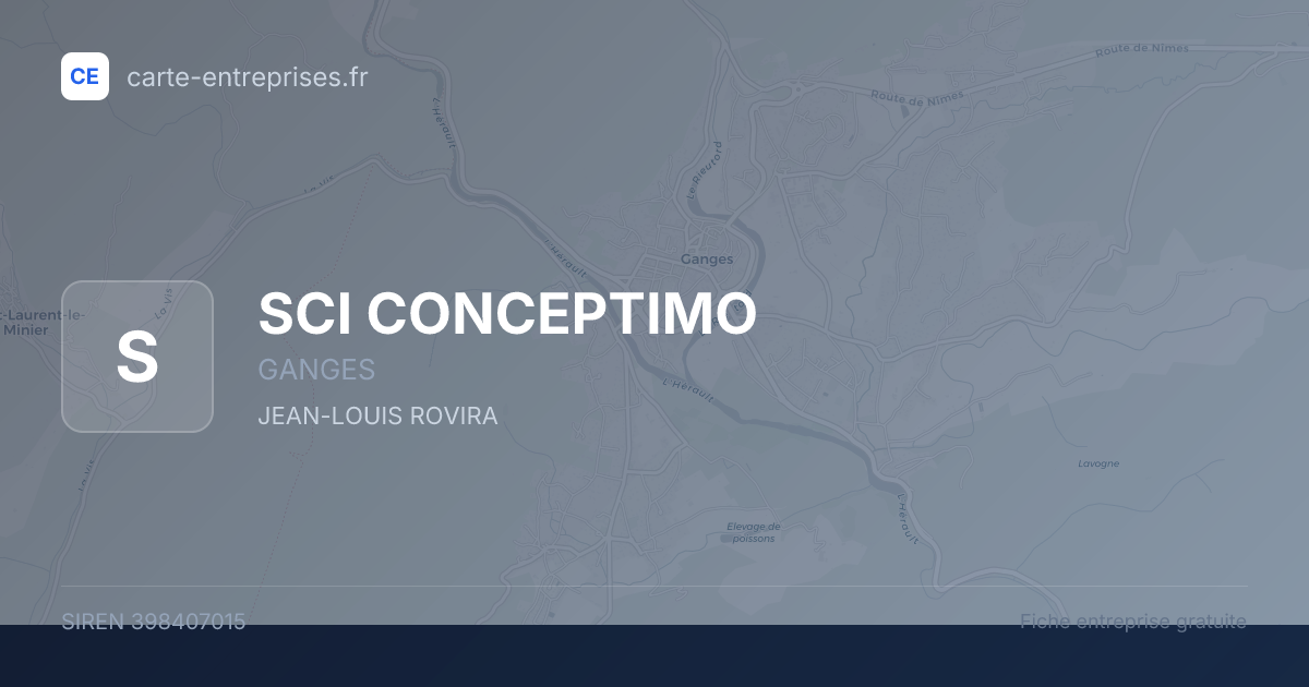 SCI CONCEPTIMO — 398407015 — fiche entreprise