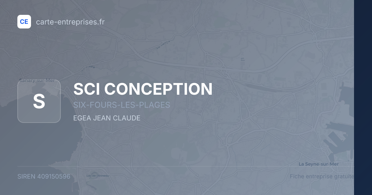 SCI CONCEPTION — 409150596 — fiche entreprise