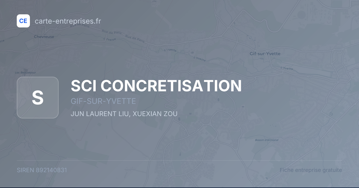 SCI CONCRETISATION — 892140831 — fiche entreprise