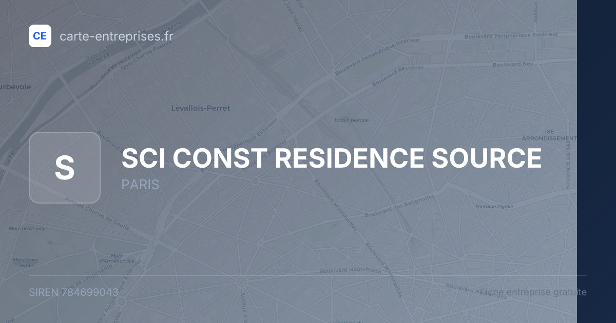 SCI CONST RESIDENCE SOURCE — 784699043 — fiche entreprise