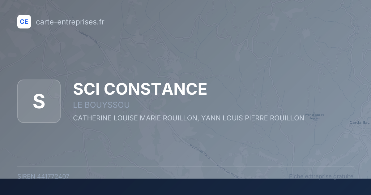 SCI CONSTANCE — 441772407 — fiche entreprise