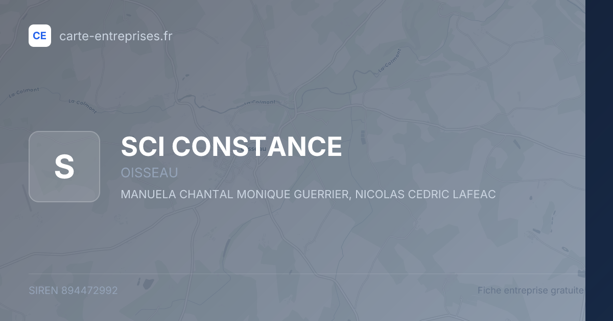 SCI CONSTANCE — 894472992 — fiche entreprise