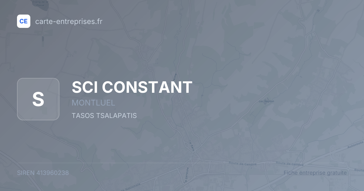 SCI CONSTANT — 413960238 — fiche entreprise