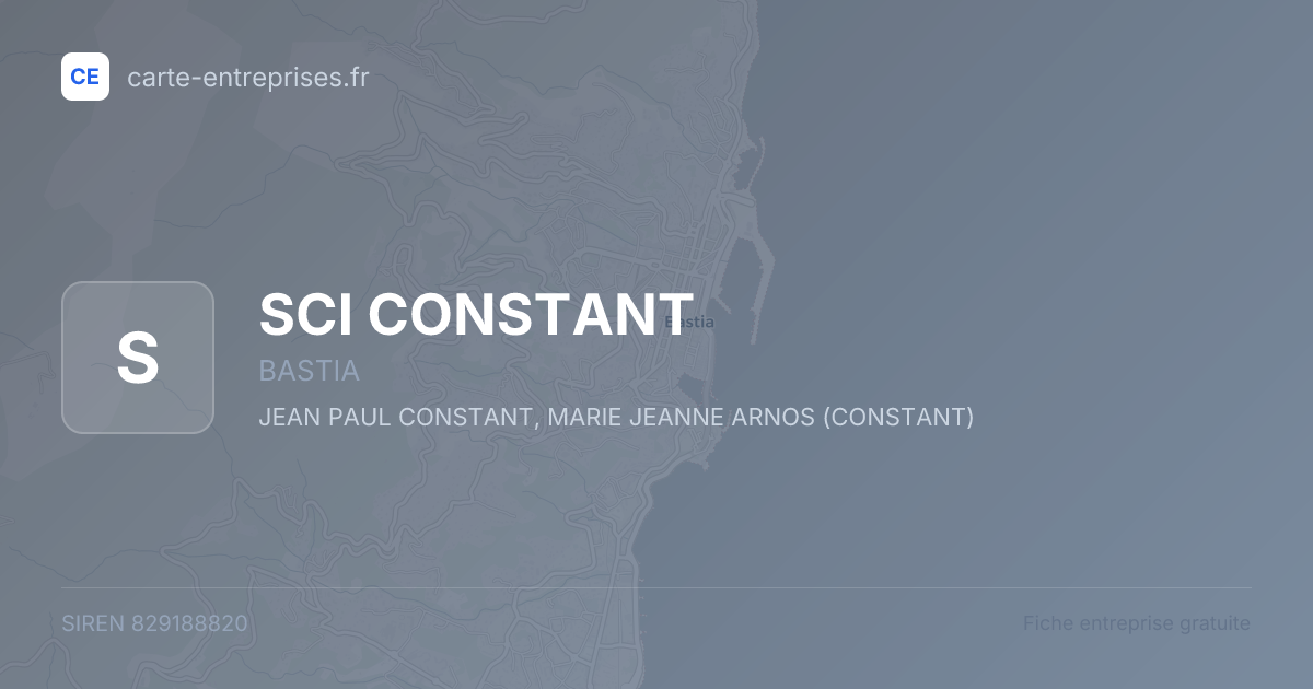 SCI CONSTANT — 829188820 — fiche entreprise