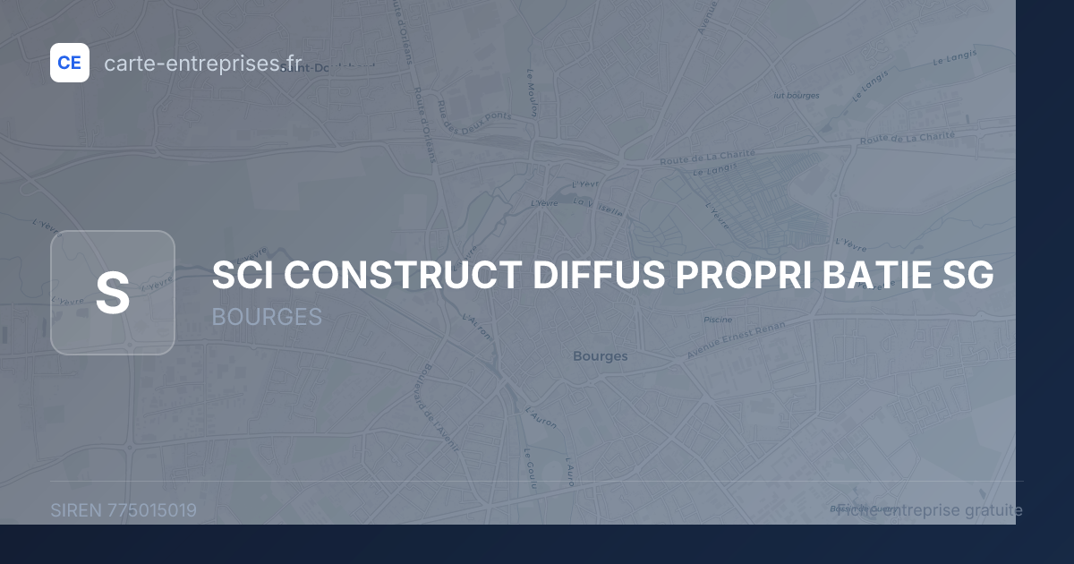 SCI CONSTRUCT DIFFUS PROPRI BATIE SG — 775015019 — fiche entreprise