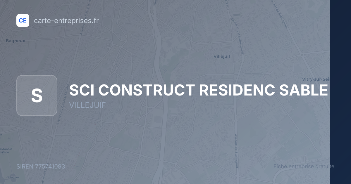 SCI CONSTRUCT RESIDENC SABLE — 775741093 — fiche entreprise
