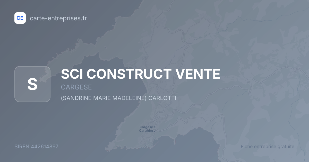 SCI CONSTRUCT VENTE — 442614897 — fiche entreprise
