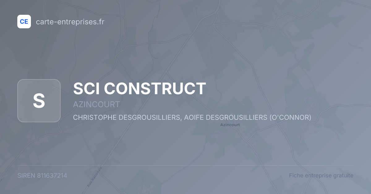 SCI CONSTRUCT — 811637214 — fiche entreprise