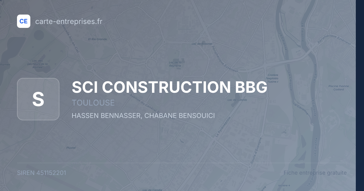 SCI CONSTRUCTION BBG — 451152201 — fiche entreprise
