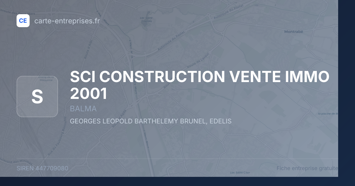SCI CONSTRUCTION VENTE IMMO 2001 — 447709080 — fiche entreprise