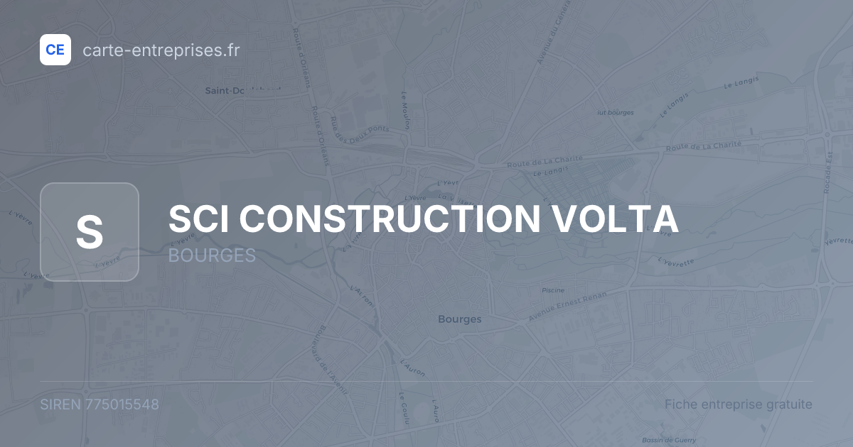 SCI CONSTRUCTION VOLTA — 775015548 — fiche entreprise