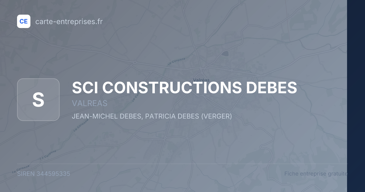 SCI CONSTRUCTIONS DEBES — 344595335 — fiche entreprise