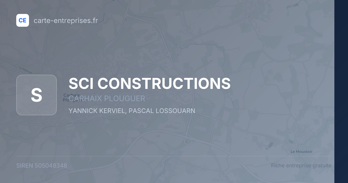 SCI CONSTRUCTIONS — 505048348 — fiche entreprise
