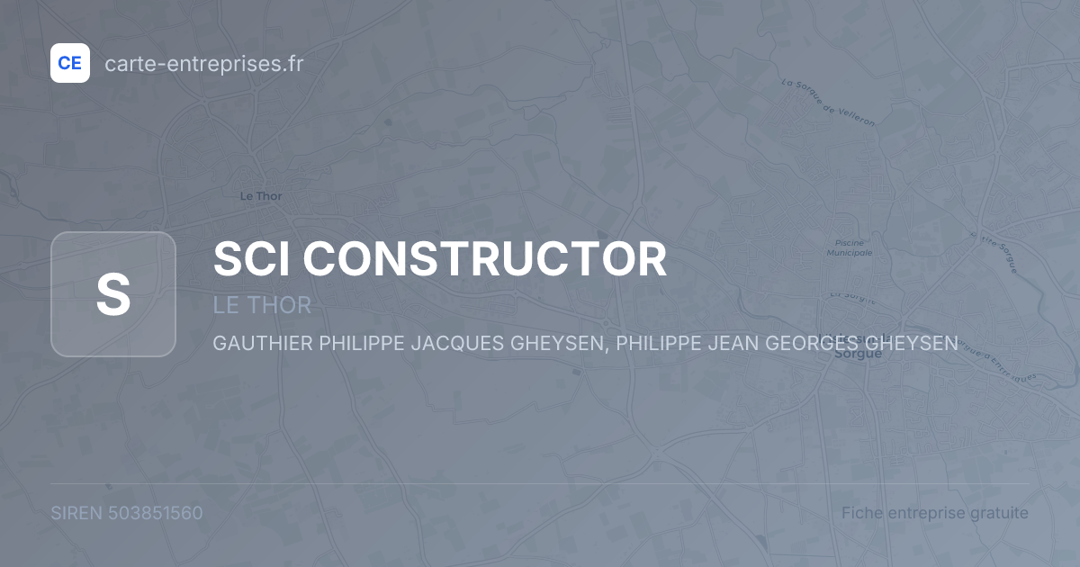 SCI CONSTRUCTOR — 503851560 — fiche entreprise