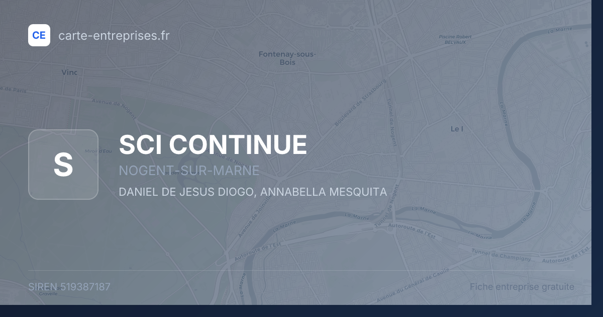 SCI CONTINUE — 519387187 — fiche entreprise