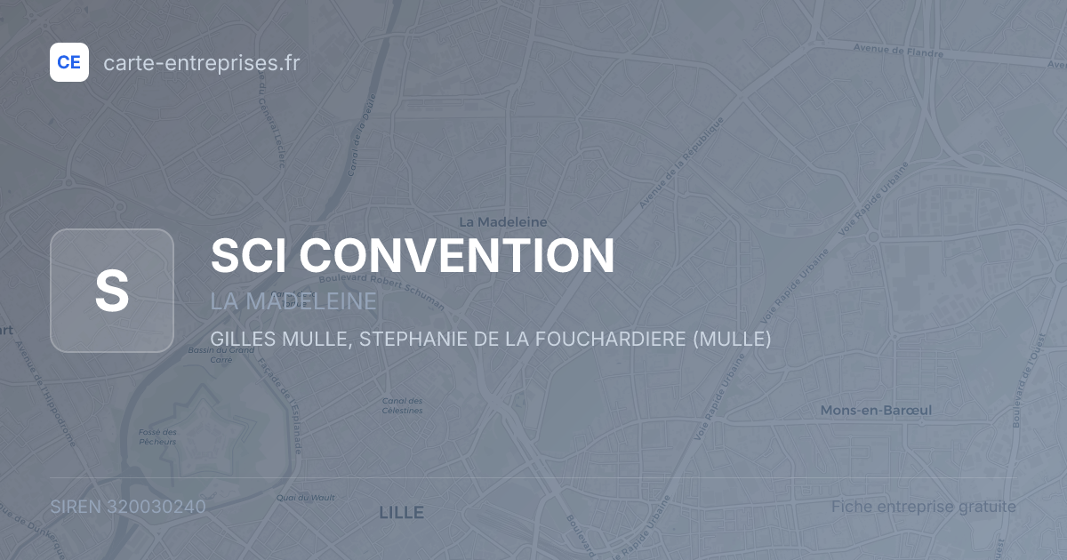 SCI CONVENTION — 320030240 — fiche entreprise