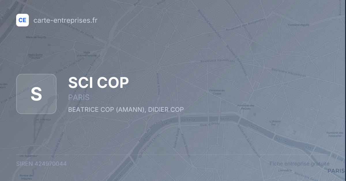 SCI COP — 424970044 — fiche entreprise
