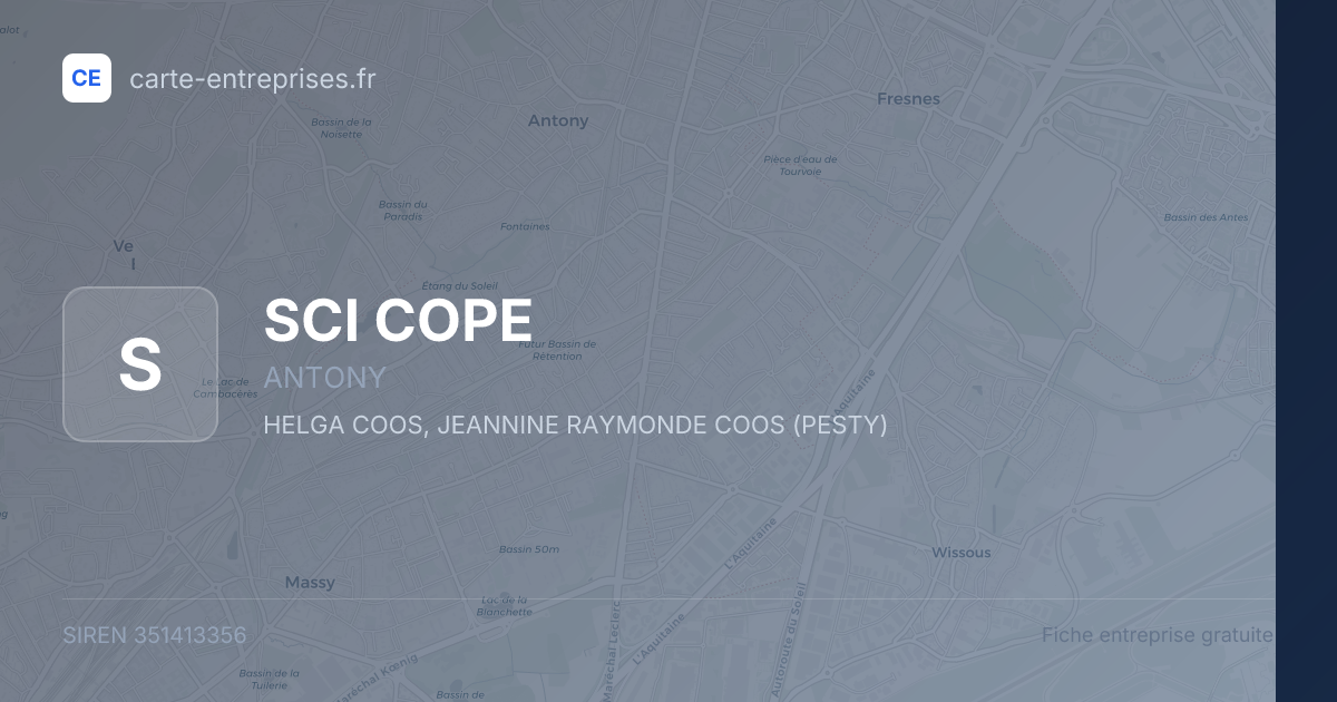 SCI COPE — 351413356 — fiche entreprise