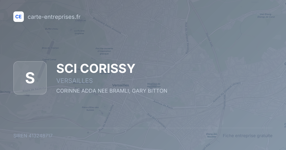 SCI CORISSY — 413248717 — fiche entreprise