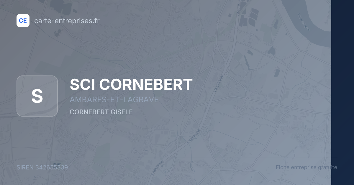 SCI CORNEBERT — 342655339 — fiche entreprise