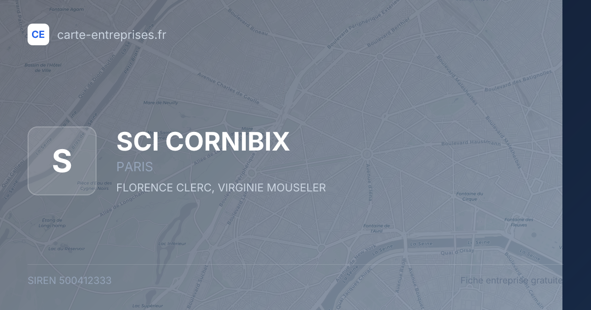 SCI CORNIBIX — 500412333 — fiche entreprise