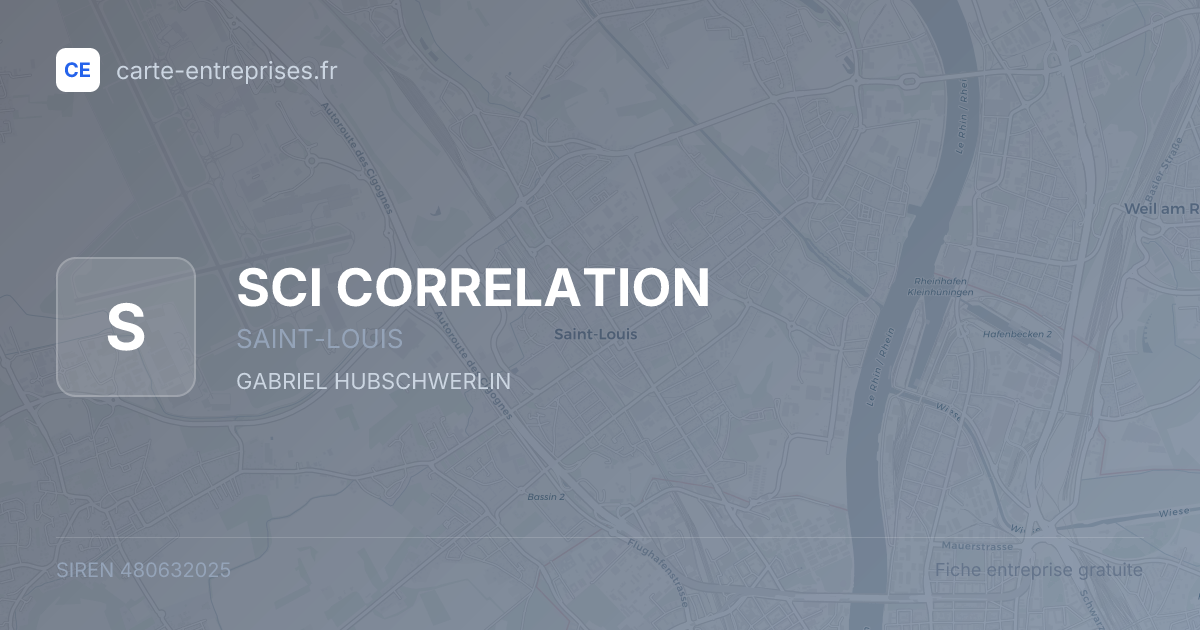 SCI CORRELATION — 480632025 — fiche entreprise