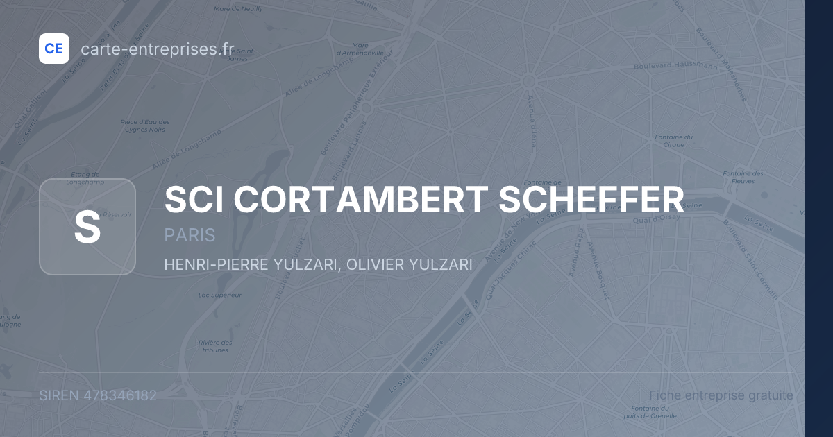SCI CORTAMBERT SCHEFFER — 478346182 — fiche entreprise