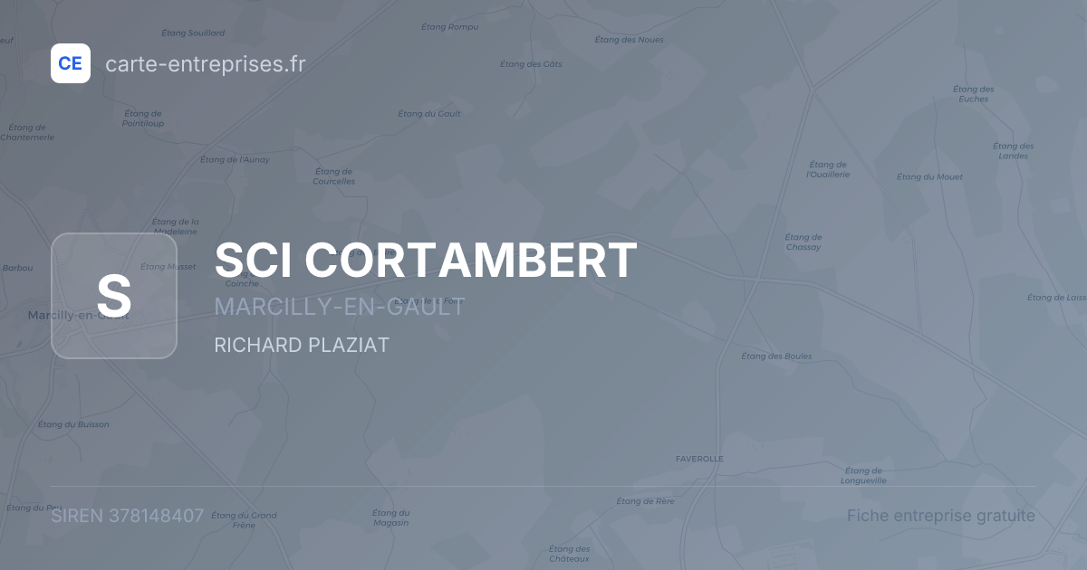 SCI CORTAMBERT — 378148407 — fiche entreprise