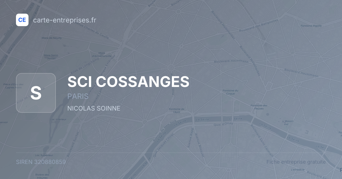 SCI COSSANGES — 320880859 — fiche entreprise