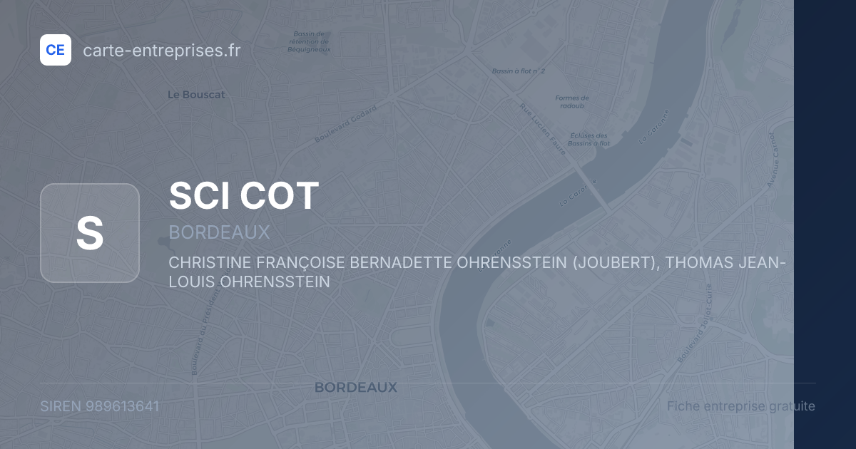 SCI COT — 989613641 — fiche entreprise