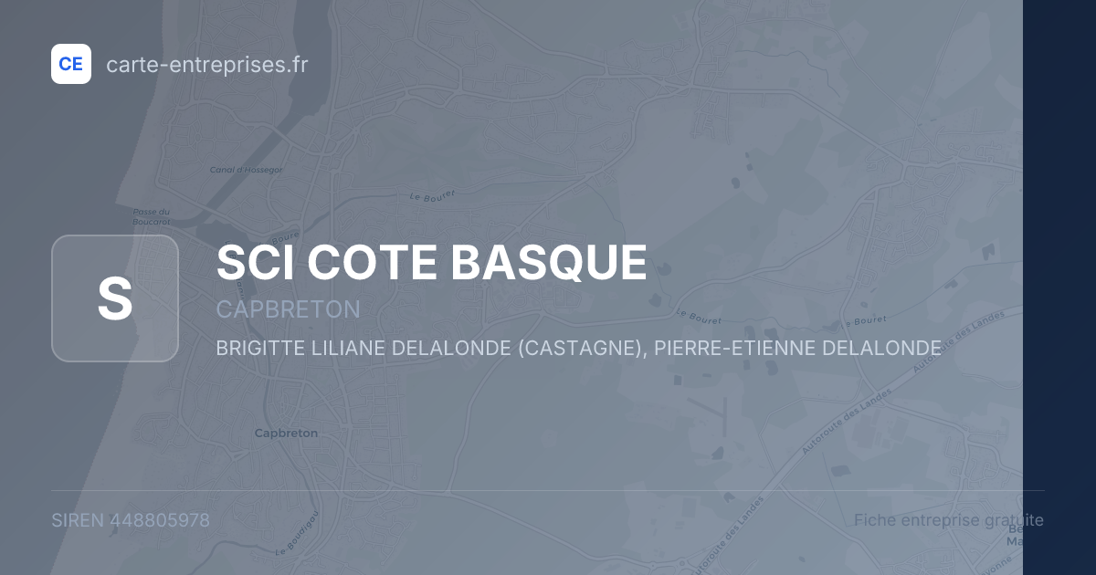 SCI COTE BASQUE — 448805978 — fiche entreprise