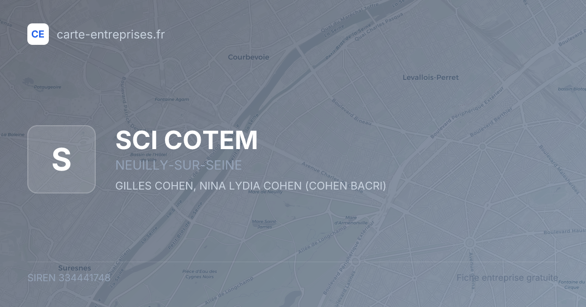 SCI COTEM — 334441748 — fiche entreprise