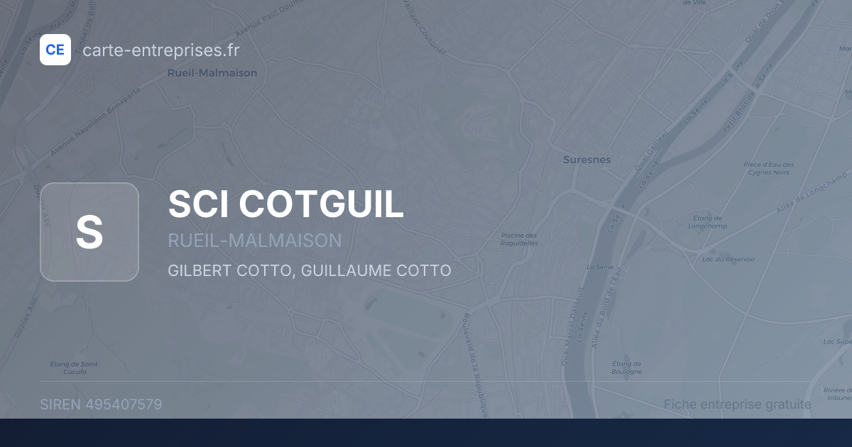 SCI COTGUIL — 495407579 — fiche entreprise