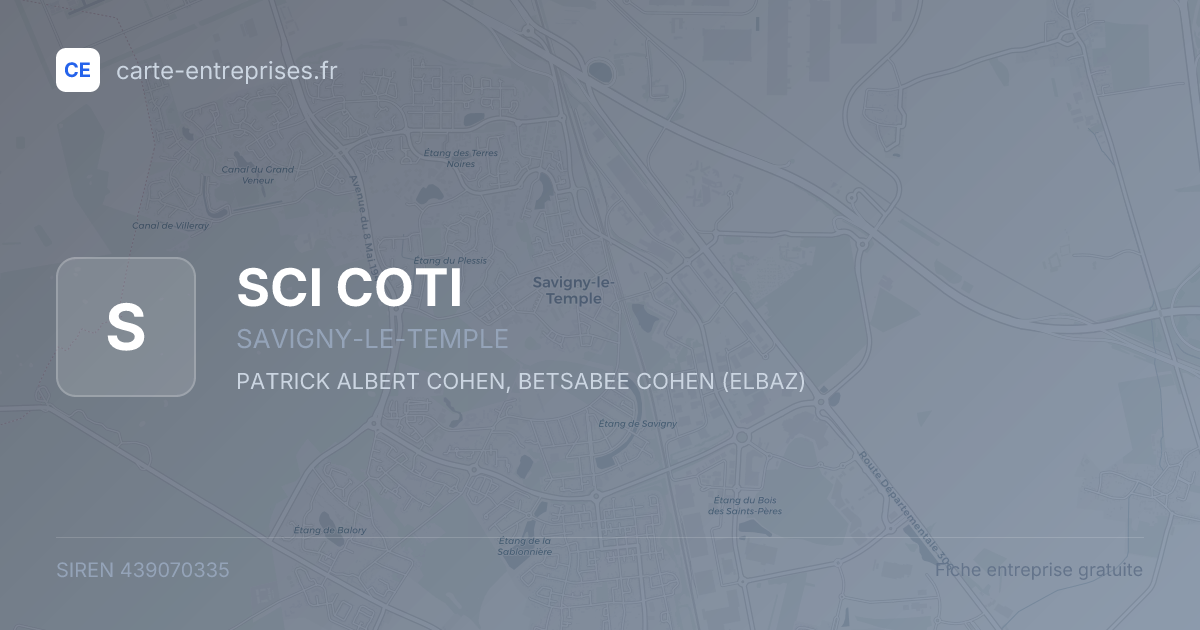 SCI COTI — 439070335 — fiche entreprise