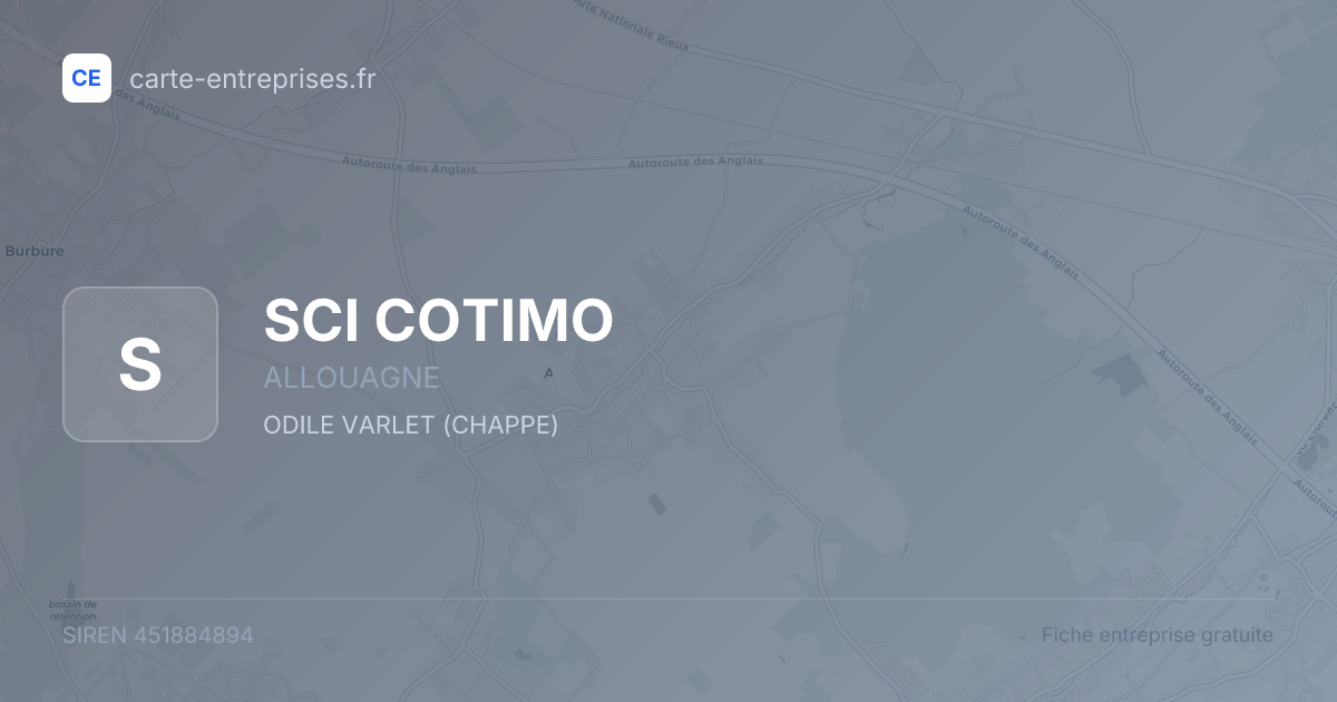 SCI COTIMO — 451884894 — fiche entreprise