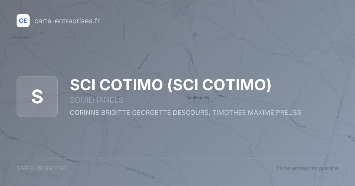SCI COTIMO — 791993298 — fiche entreprise