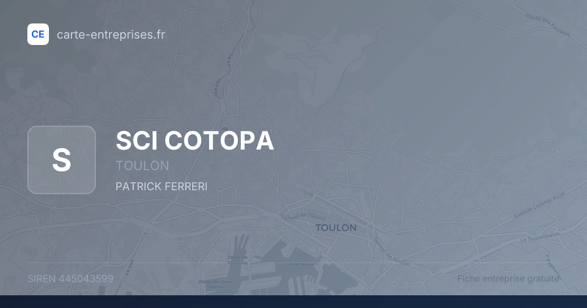 SCI COTOPA — 445043599 — fiche entreprise