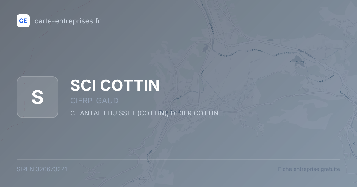 SCI COTTIN — 320673221 — fiche entreprise