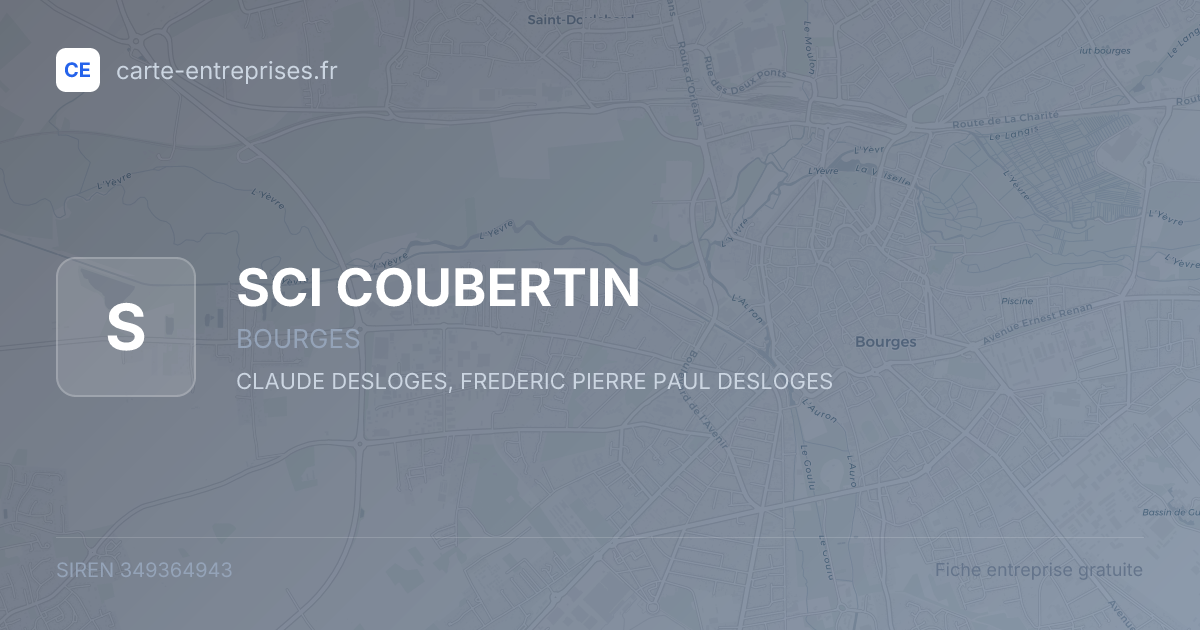 SCI COUBERTIN — 349364943 — fiche entreprise