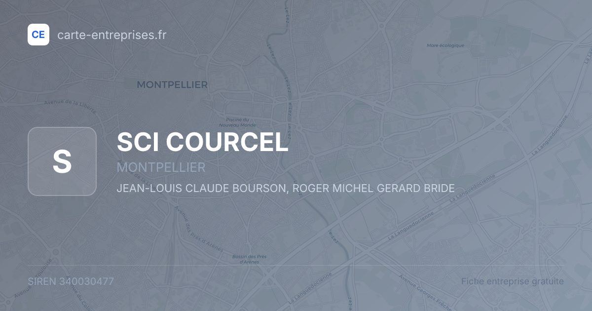SCI COURCEL — 340030477 — fiche entreprise