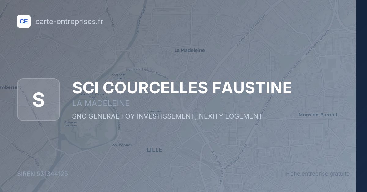 SCI COURCELLES FAUSTINE — 531344125 — fiche entreprise