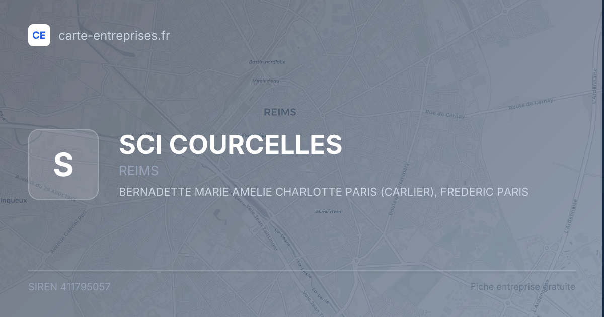 SCI COURCELLES — 411795057 — fiche entreprise