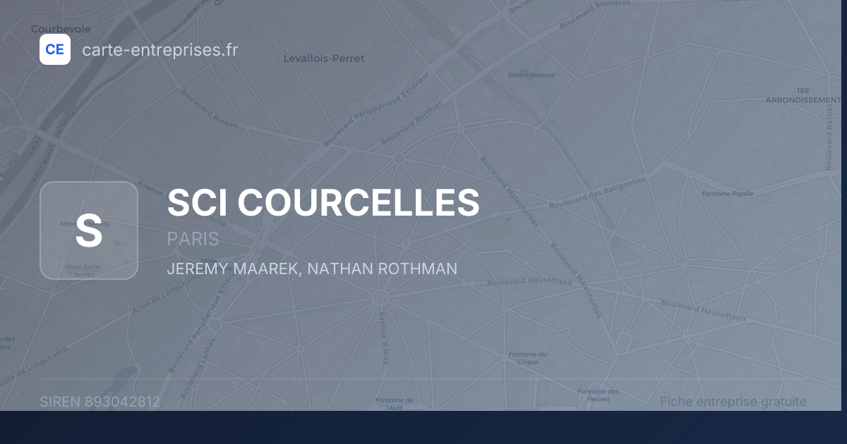 SCI COURCELLES — 893042812 — fiche entreprise