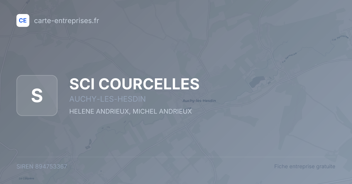 SCI COURCELLES — 894753367 — fiche entreprise