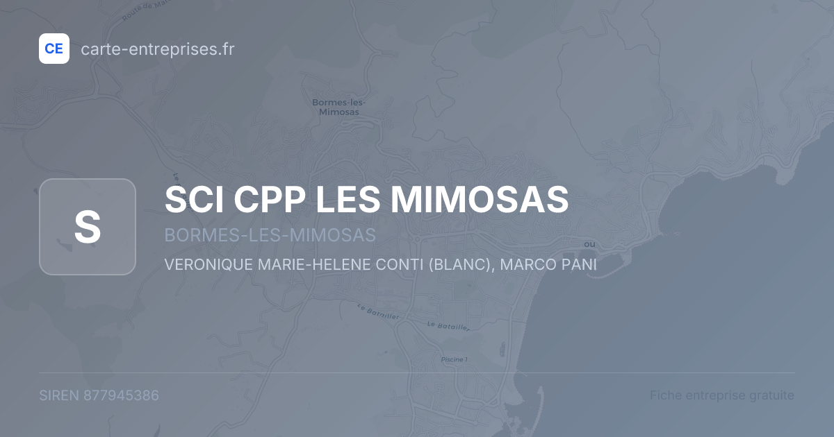 SCI CPP LES MIMOSAS — 877945386 — fiche entreprise