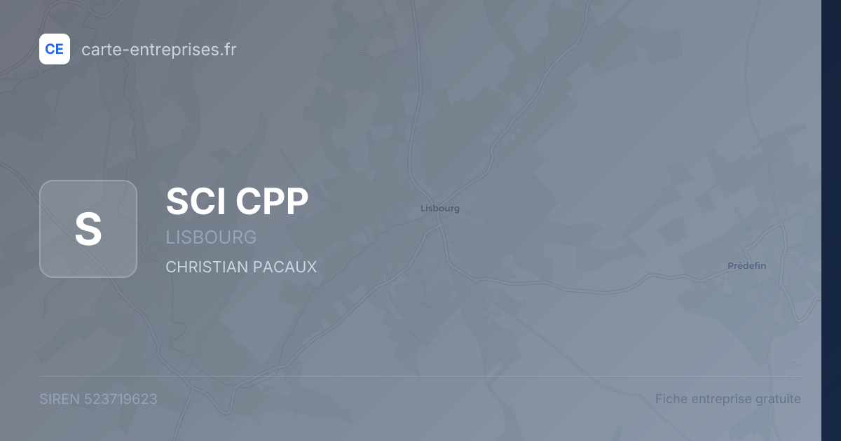 SCI CPP — 523719623 — fiche entreprise