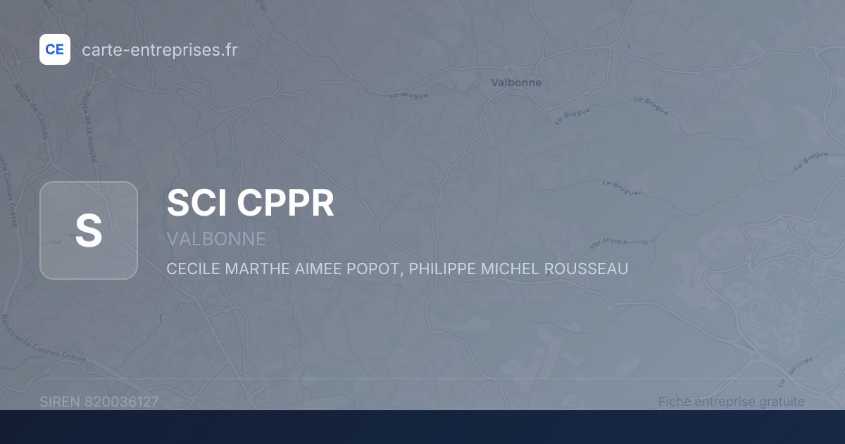 SCI CPPR — 820036127 — fiche entreprise