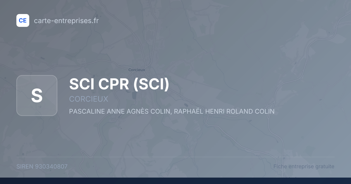 SCI CPR (SCI) — 930340807 — fiche entreprise